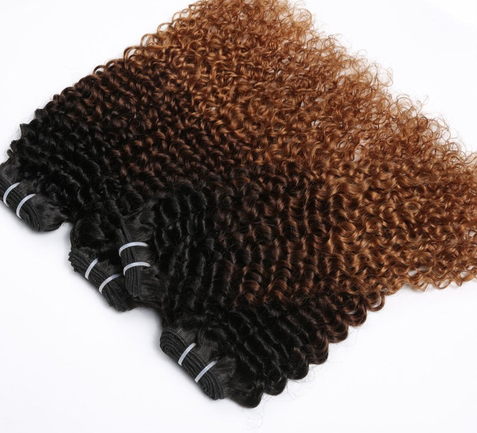 Tissagem 100% Cabelo humano ondas encaracol.