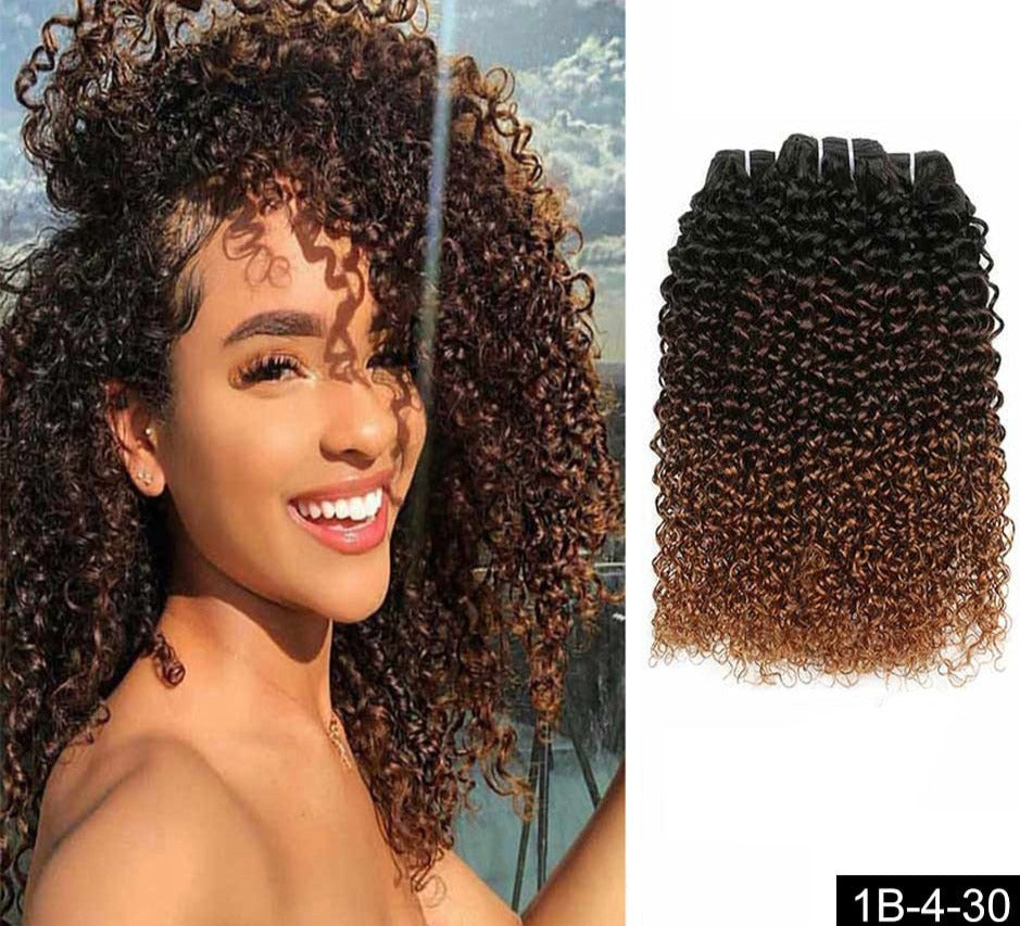 Tissagem 100% Cabelo humano ondas encaracol.