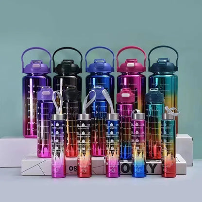 Conjunto de três peças de copos de água de plástico